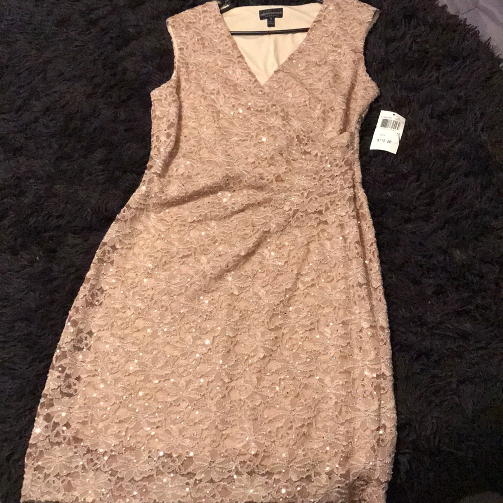 Gold shimmery evening gown for a night on the town